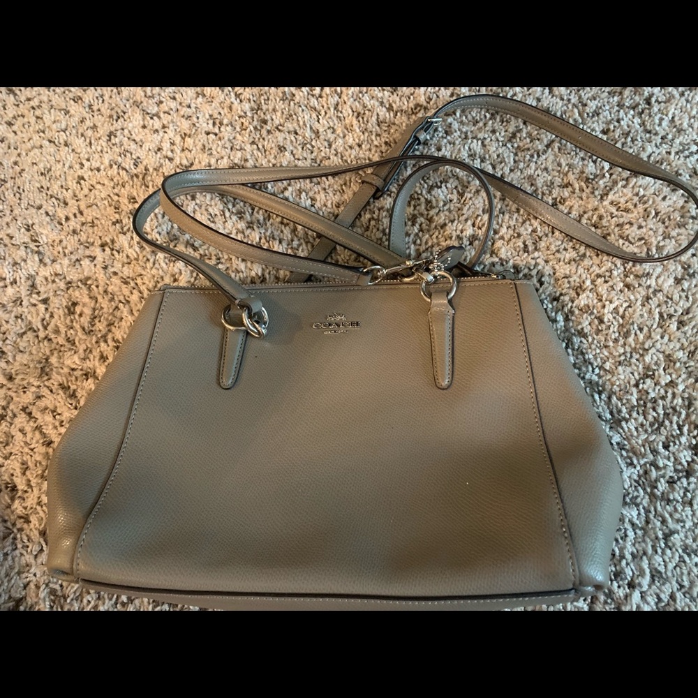 Gray Coach Crossbody Purse